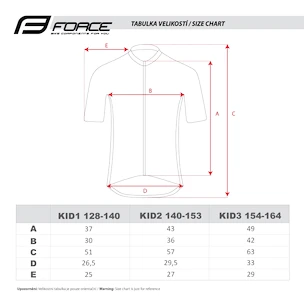 Dětský cyklistický dres Force Kid Square žluto-modrý