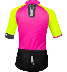 Dětský cyklistický dres Force Kid Square žluto-růžový