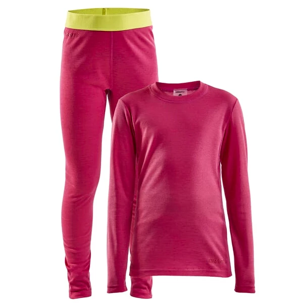 Dětský termo set Craft  Core Warm Baselayer Junior pink  110 cm