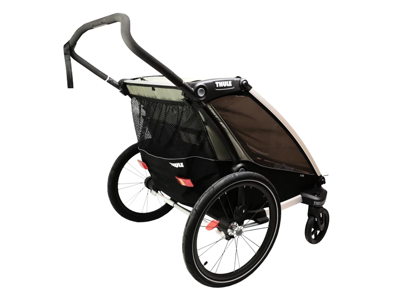 Dětský vozík Thule Chariot Lite double Aluminum/Agave