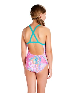 Dívčí plavky Speedo  Orbit Groove Allover Thinstrap Crossback