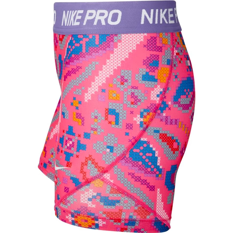 Dívčí šortky Nike Pro Boy Print Femme růžové