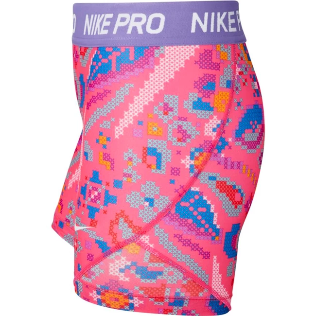 Dívčí šortky Nike Pro Boy Print Femme růžové