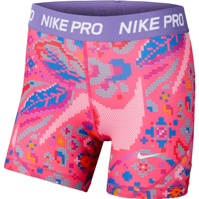 Dívčí šortky Nike Pro Boy Print Femme růžové