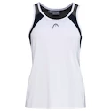 Dívčí tílko Head  Club 22 Tank Top Girls White/Dark Blue 164 cm