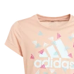 Dívčí tričko adidas Aeroready Up2Move Cotton Touch Training Slim Logo Ambient Blush
