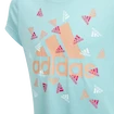 Dívčí tričko adidas Aeroready Up2Move Cotton Touch Training Slim Logo Mint Ton