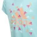 Dívčí tričko adidas Aeroready Up2Move Cotton Touch Training Slim Logo Mint Ton
