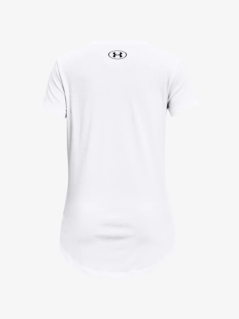 Dívčí tričko Under Armour  SPORTSTYLE LOGO SS-WHT