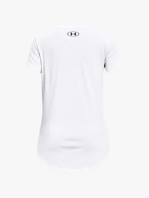 Dívčí tričko Under Armour  SPORTSTYLE LOGO SS-WHT