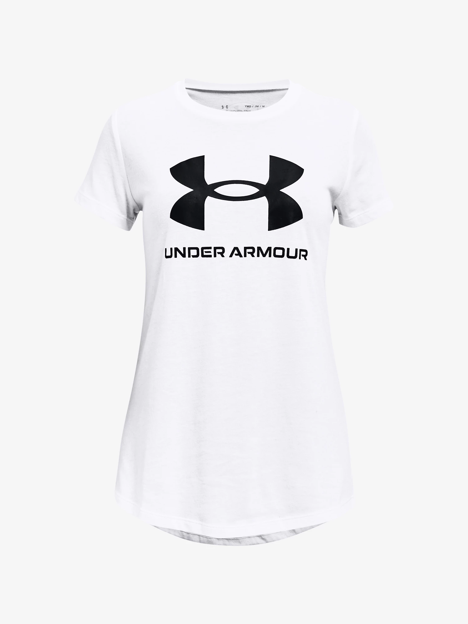 Dívčí tričko Under Armour  SPORTSTYLE LOGO SS-WHT