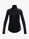 Dívčí tričko Under Armour  Tech Graphic 1/2 Zip -BLK L