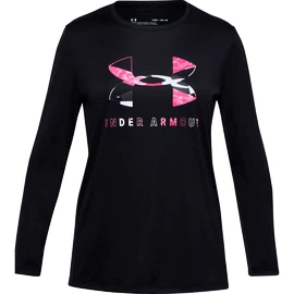 Dívčí tričko Under Armour Tech Graphic Big Logo LS T-Shirt-BLK