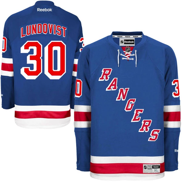 Dres Reebok Premier Jersey NHL New York Rangers Henrik Lundqvist 30