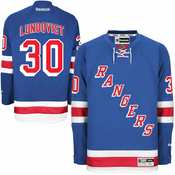 Dres Reebok Premier Jersey NHL New York Rangers Henrik Lundqvist 30
