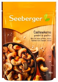 EXP Seeberger Sušené, pražené a solené kešu oříšky 150 g
