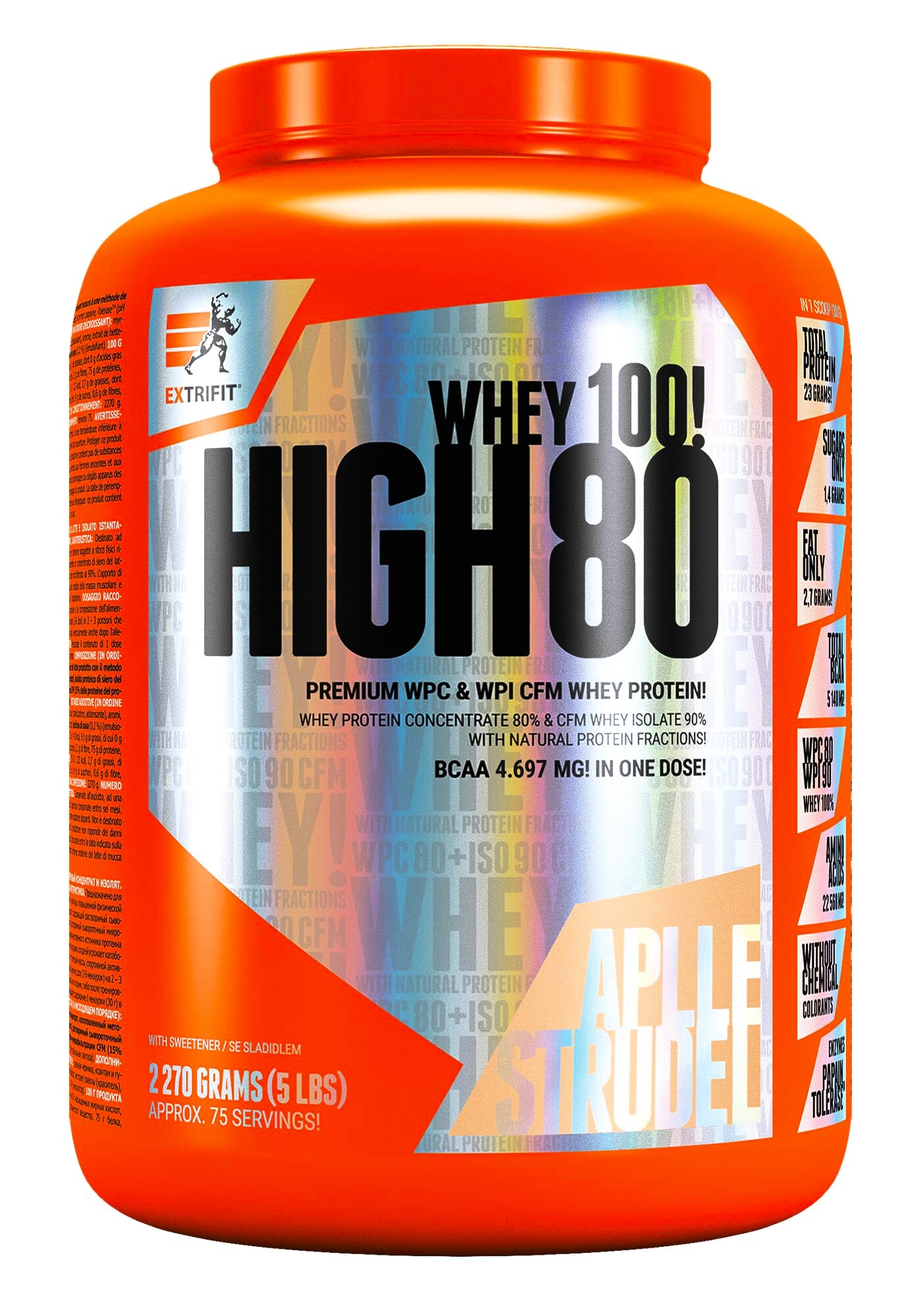 Product detail of Extrifit High Whey 80 2270 g ovocný jogurt