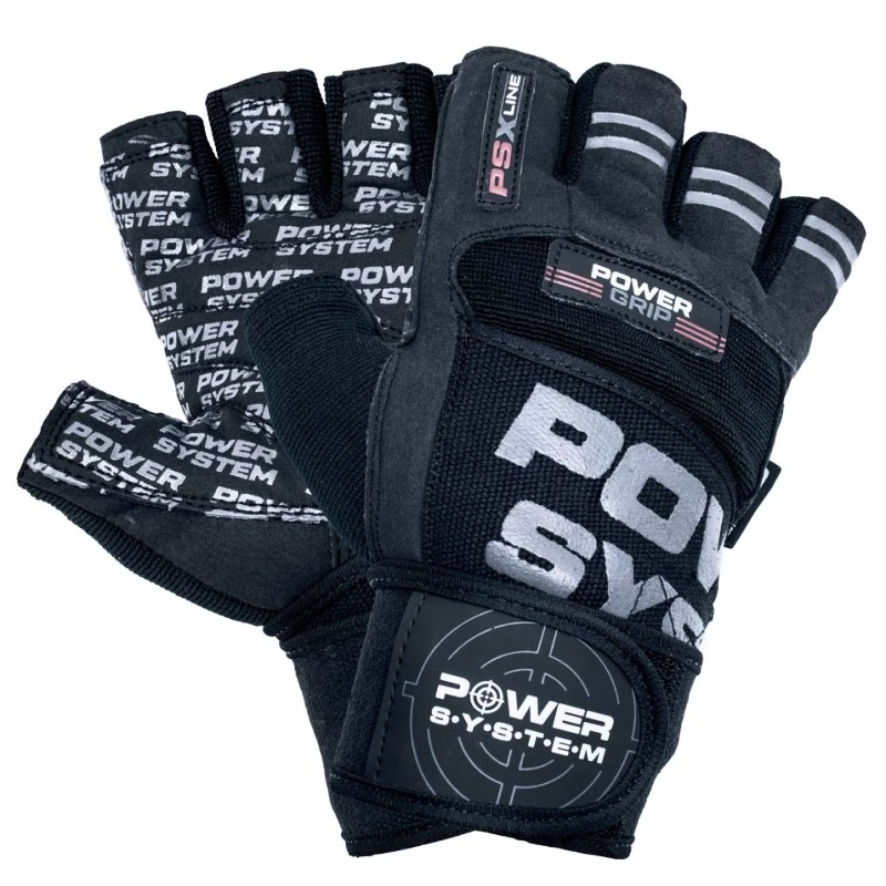 Fitness rukavice Power System  Power Grip Black/Gray