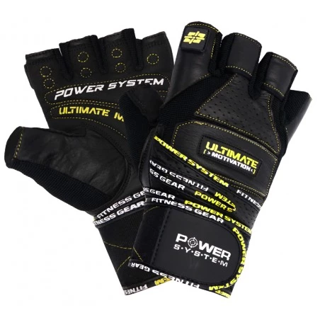 Fitness rukavice Power System  Ultimate Motivation Black/Yellow