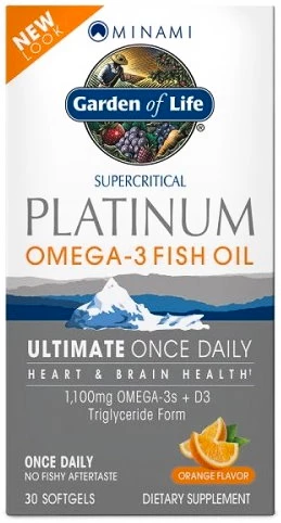 Garden of Life Minami Platinum Omega-3 rybí olej 30&nbsp;kapslí pomeranč