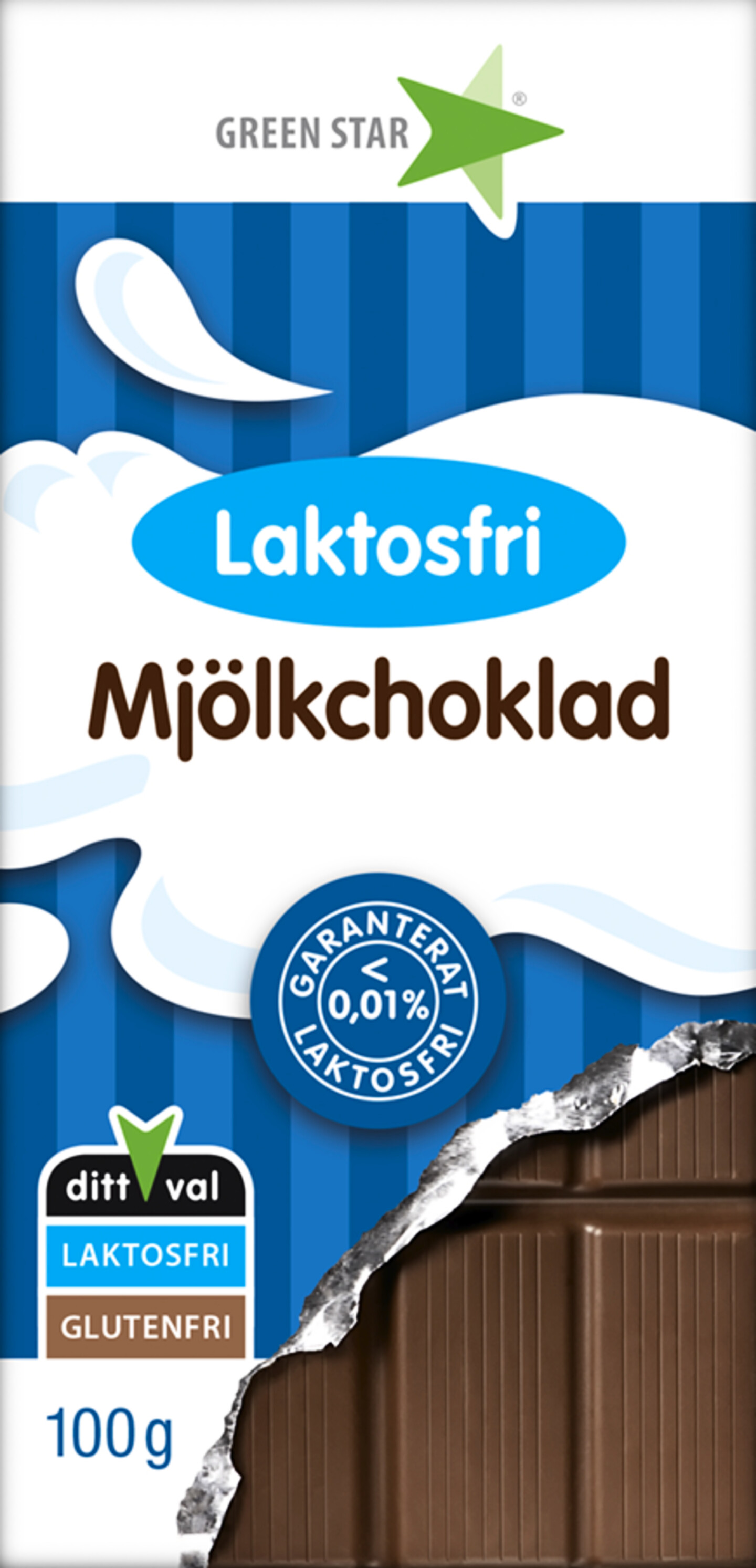 Green Star Čokoláda bez laktózy 100 g hořká čokoláda - thumb (1)