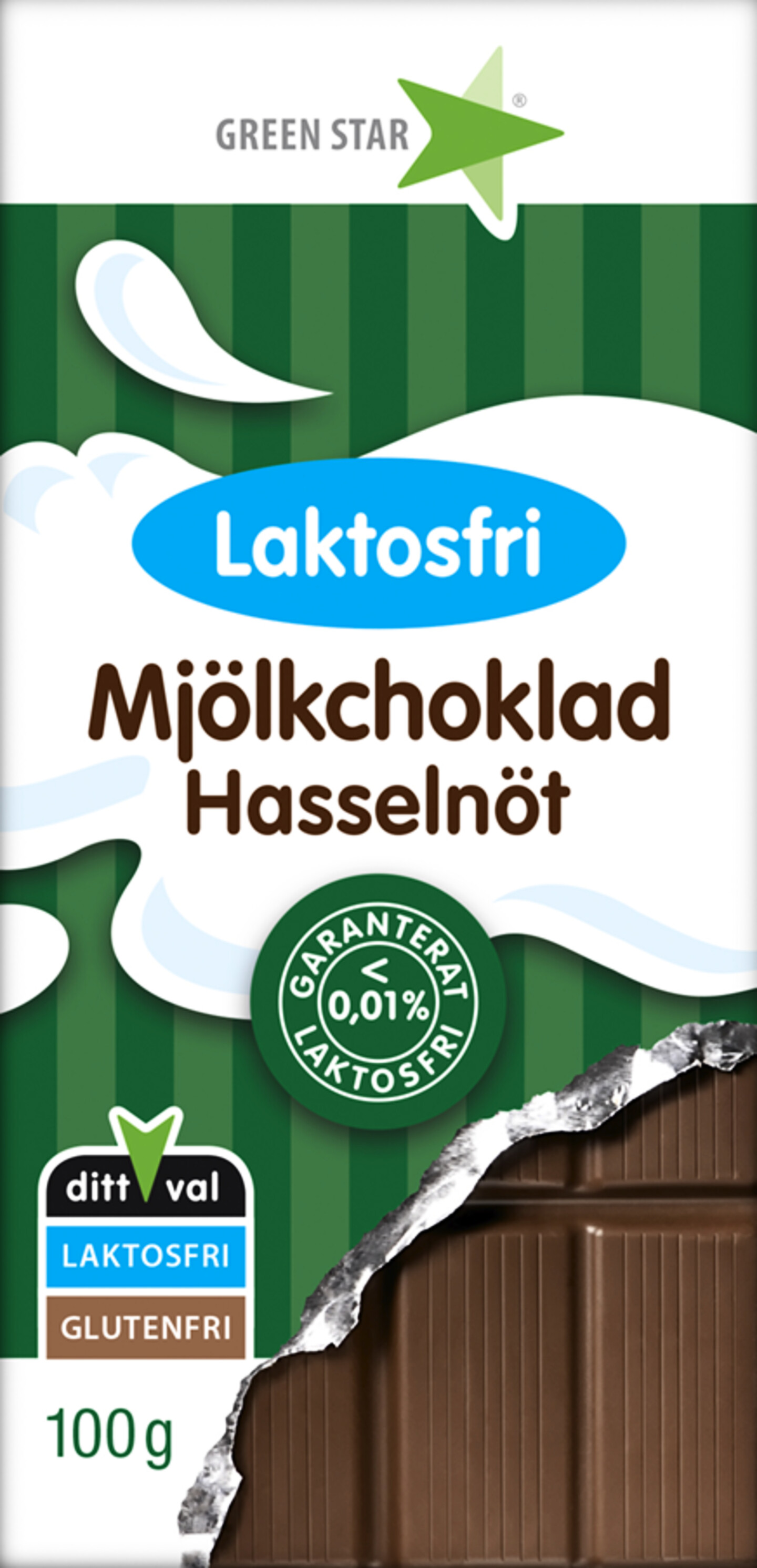 Green Star Čokoláda bez laktózy 100 g hořká čokoláda - thumb (2)