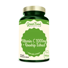 GreenFood Vitamín C 1000 + Extrakt ze šípků 60 kapslí