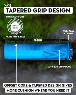 Gripy na řídítka PEATY'S  Monarch knurl thick slate (pgm-knl-thk-slt-20)