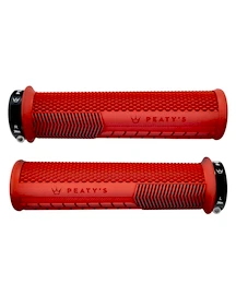 Gripy na řídítka PEATY'S Monarch knurl thin red (pgm-knl-thn-red-20)