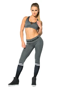 Gym Glamour Legíny šedé s černými ponožkami