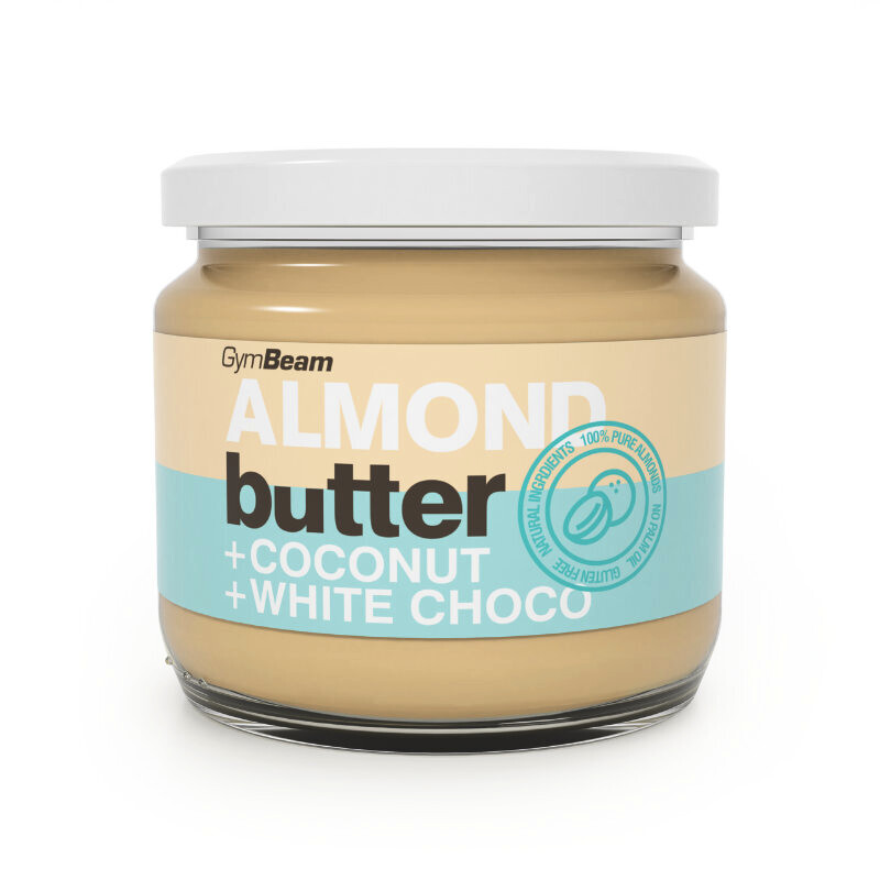GymBeam Almond butter with coconut and white choco 340 g - main (0)