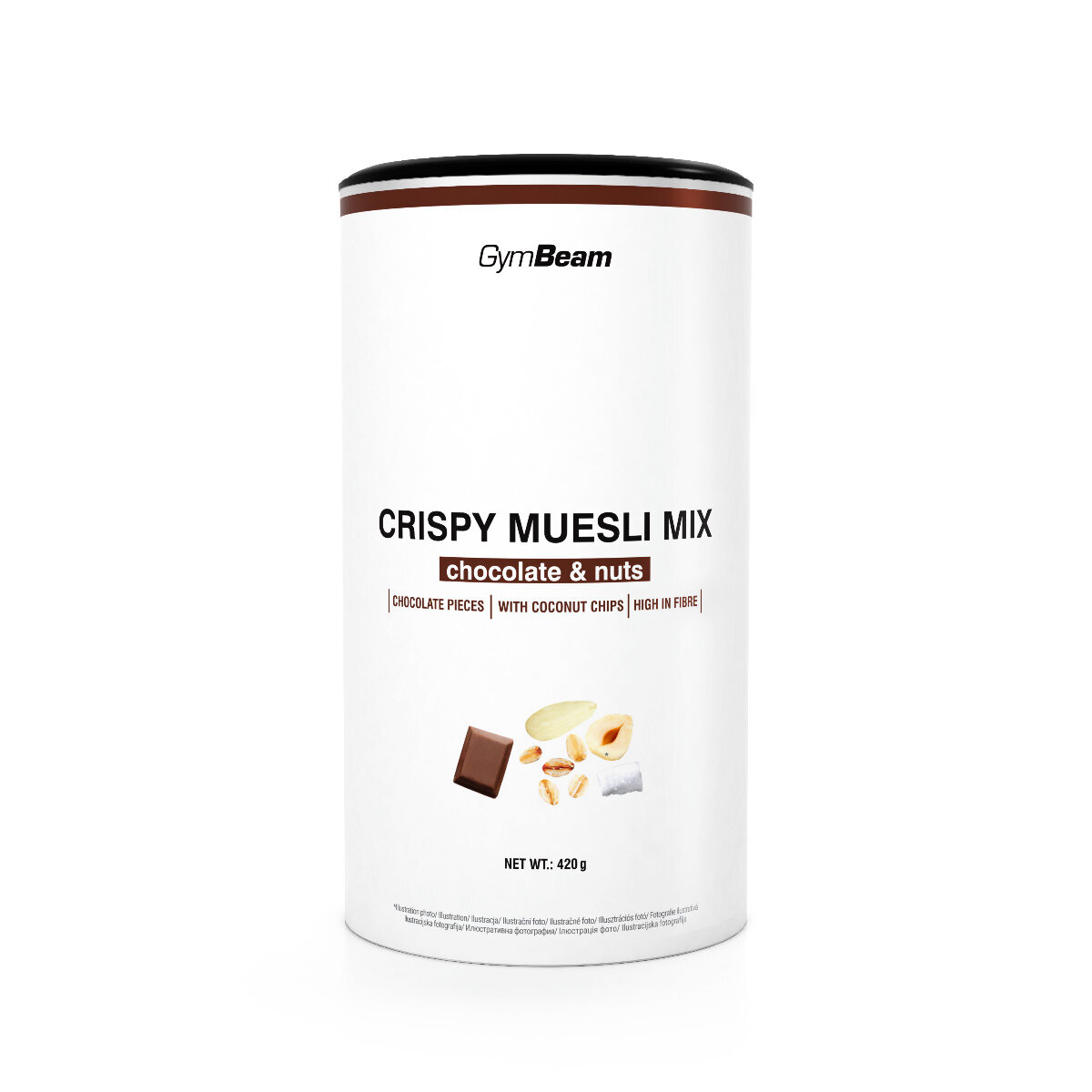 Product detail of GymBeam Crispy Müesli Mix Chocolate Nuts 420 g