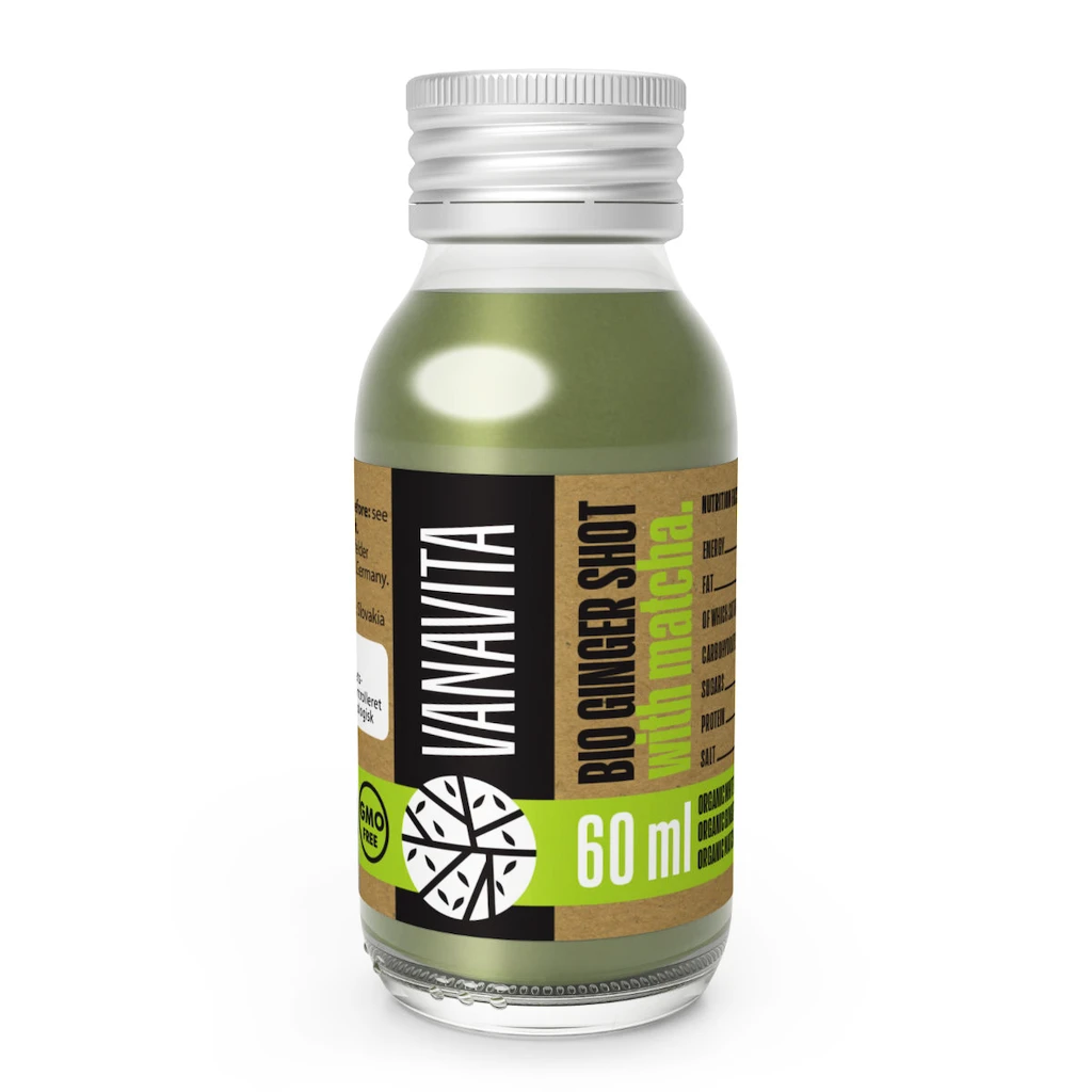 GymBeam Ginger Shot with Matcha - VanaVita BIO 60 ml