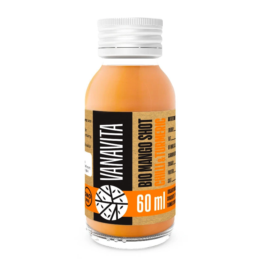 GymBeam Mango Shot Chilli & Turmeric - VanaVita BIO 60 ml