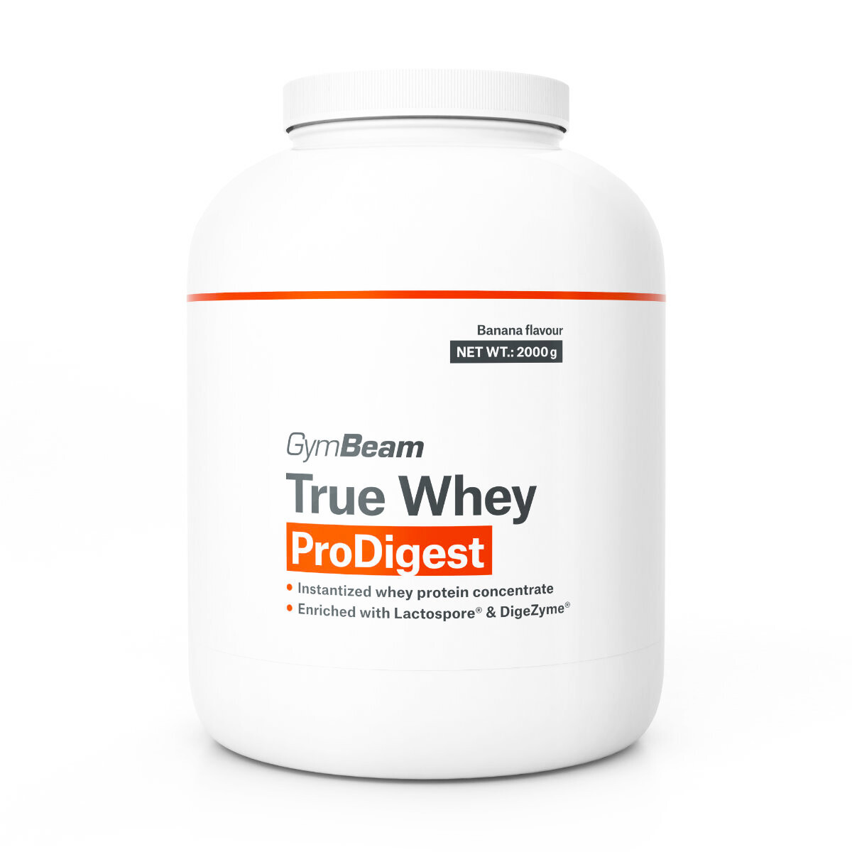 Product detail of GymBeam True Whey ProDigest 2000 g banán