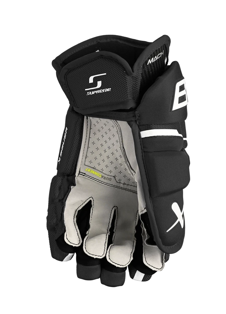 Hokejové rukavice Bauer Supreme MACH Black/White Intermediate