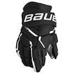 Hokejové rukavice Bauer Supreme MACH Black/White Intermediate