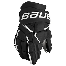 Hokejové rukavice Bauer Supreme MACH Black/White Intermediate