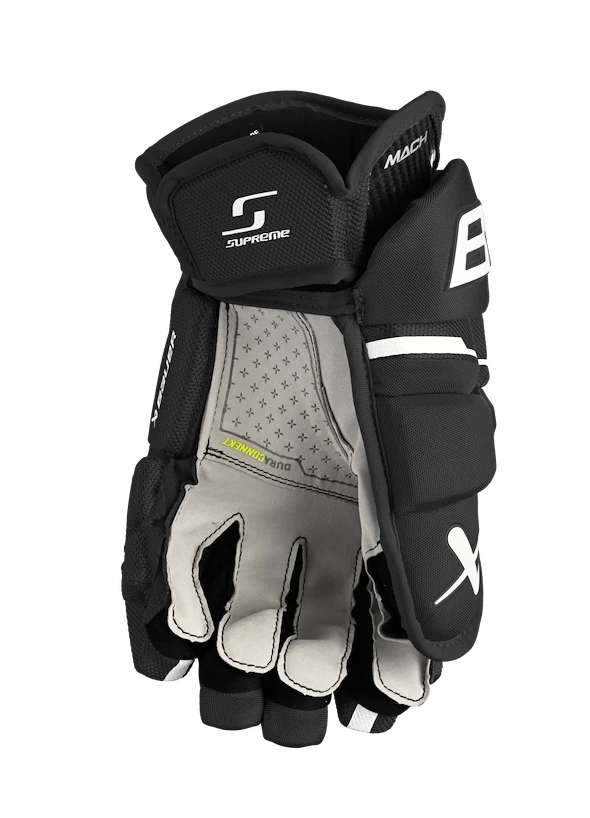 Hokejové rukavice Bauer Supreme MACH Black/White Intermediate