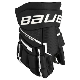 Hokejové rukavice Bauer Supreme Mach Black/White Žák (youth)