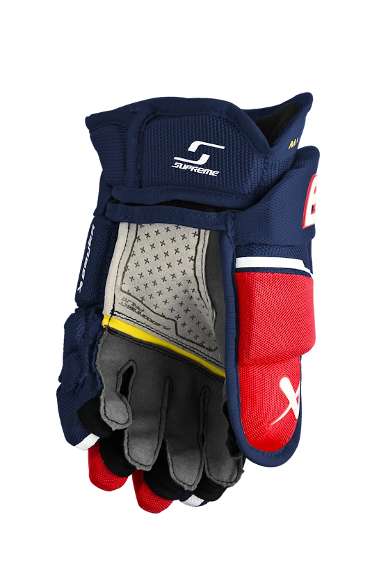 Hokejové rukavice Bauer Supreme MACH Navy/Red/White Junior