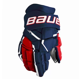 Hokejové rukavice Bauer Supreme MACH Navy/Red/White Senior