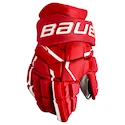 Hokejové rukavice Bauer Supreme MACH Red Intermediate 12 palců