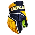 Hokejové rukavice Bauer Vapor 3X - MTO Navy/Gold Junior 11 palců