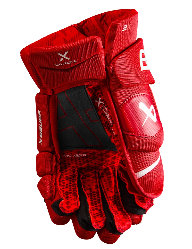 Hokejové rukavice Bauer Vapor 3X Red Intermediate