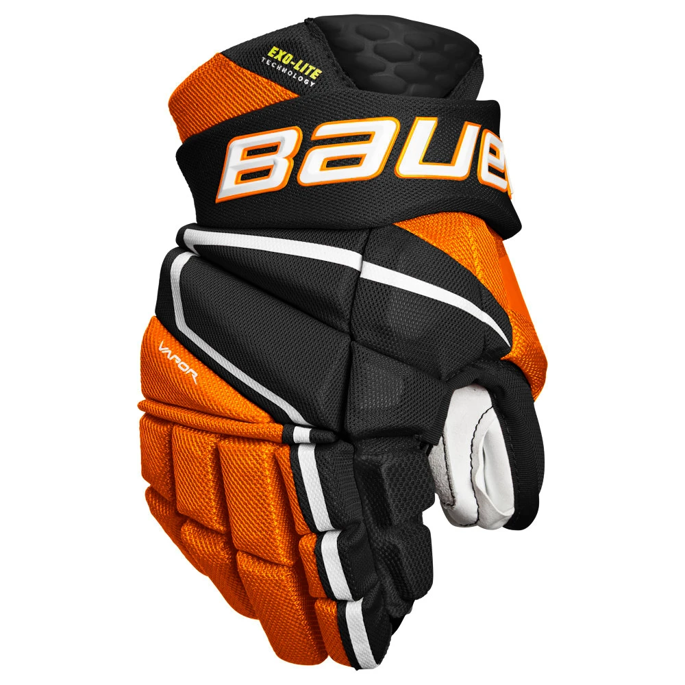 Hokejové rukavice Bauer Vapor Hyperlite - MTO Black/Orange Junior