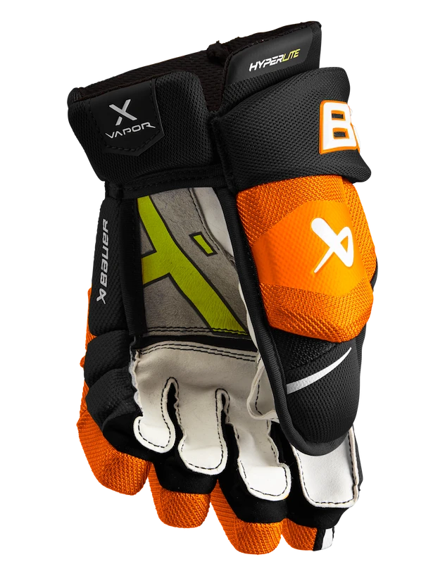 Hokejové rukavice Bauer Vapor Hyperlite - MTO Black/Orange Junior