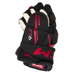 Hokejové rukavice CCM JetSpeed FT6 Black/Red Junior 10 palců