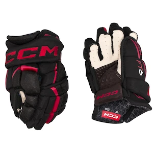 Hokejové rukavice CCM JetSpeed FT6 Black/Red Junior 10 palců