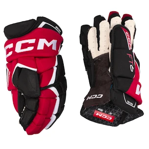 Hokejové rukavice CCM JetSpeed FT6 Black/Red/White Junior 10 palců